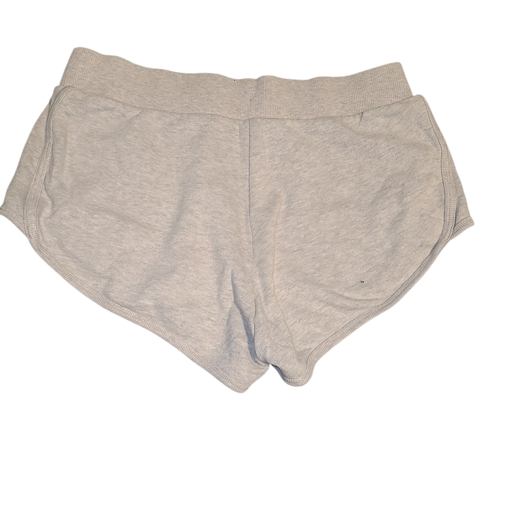 VICTORIA'S SECRET High-Waist Cotton Blend Lounge Shorts - Light Gray SIZE SMALL - Picture 2 of 4